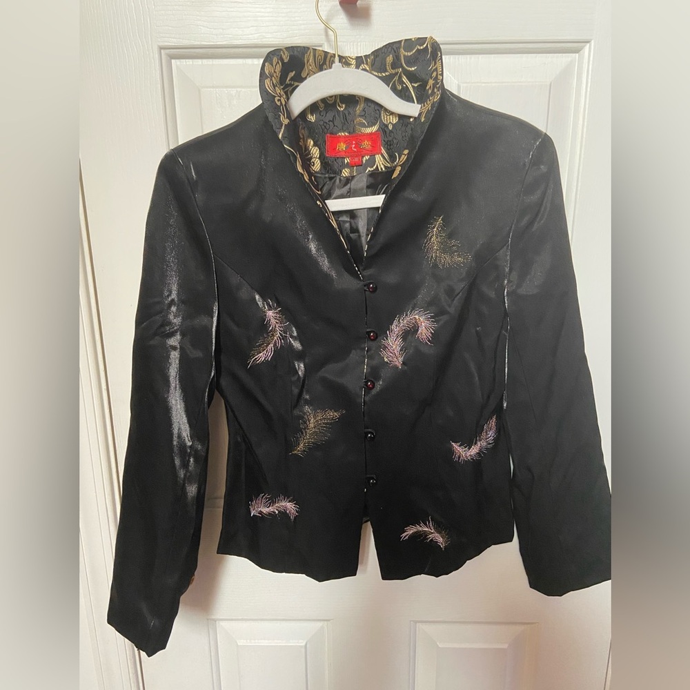 Chinese Mandarin Button Up Jacket, Blazer. Size L, Runs Small